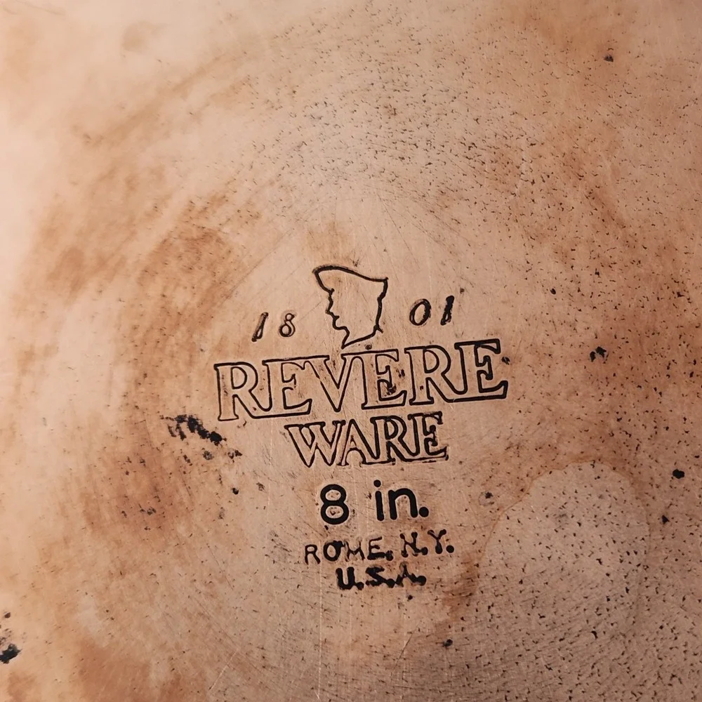 Vintage Revere Ware 8 Inch Skillet – Copper Bottom Fry Pan Rome NY USA